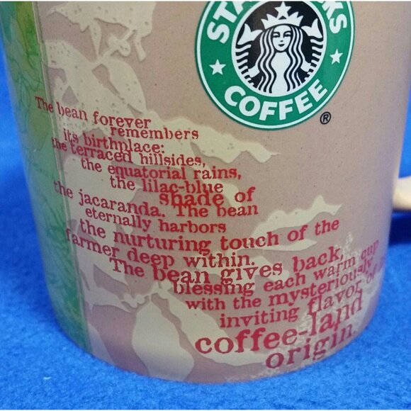 Starbucks 2006 Coffee Land Origin Bean Story Poem Africa Ceramic Coffee Mug 14oz - Picture 8 of 10